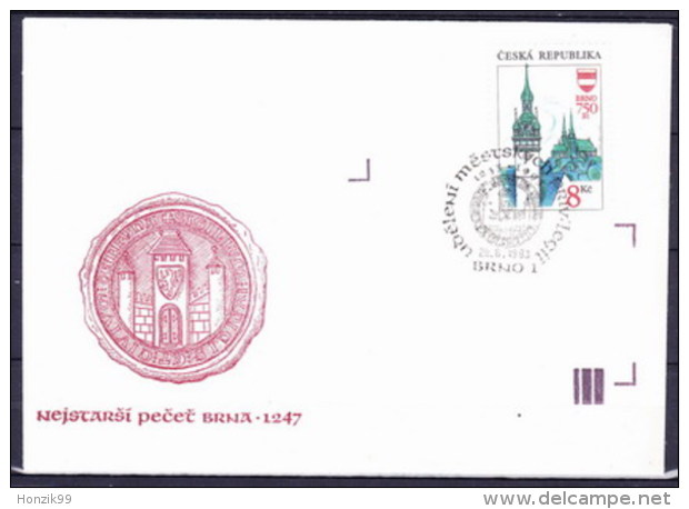 Tchéque République 1993 Mi  9, Envelope Premier Jour (FDC) - FDC