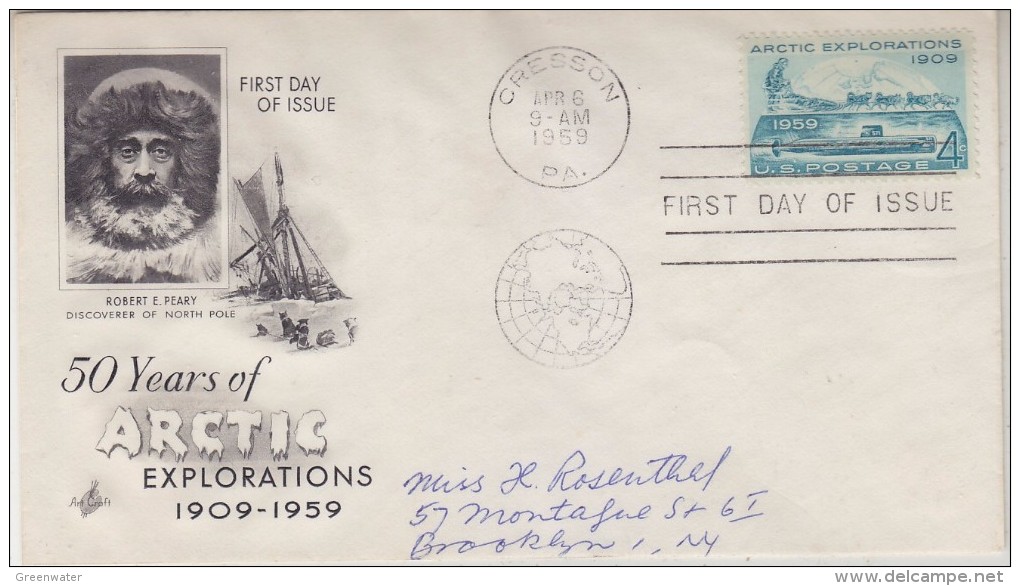 USA 1979 50 Years Of Arctic Explorations 1v FDC (33028) - Sonstige & Ohne Zuordnung