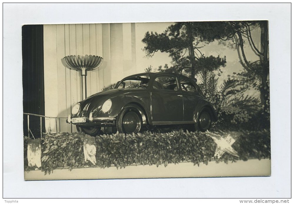 1939 3.Reich Photokarte Automobilausstellung IAA Berlin Kdf Wagen, VW Käfer Mit Mi 688 EF - Briefe U. Dokumente