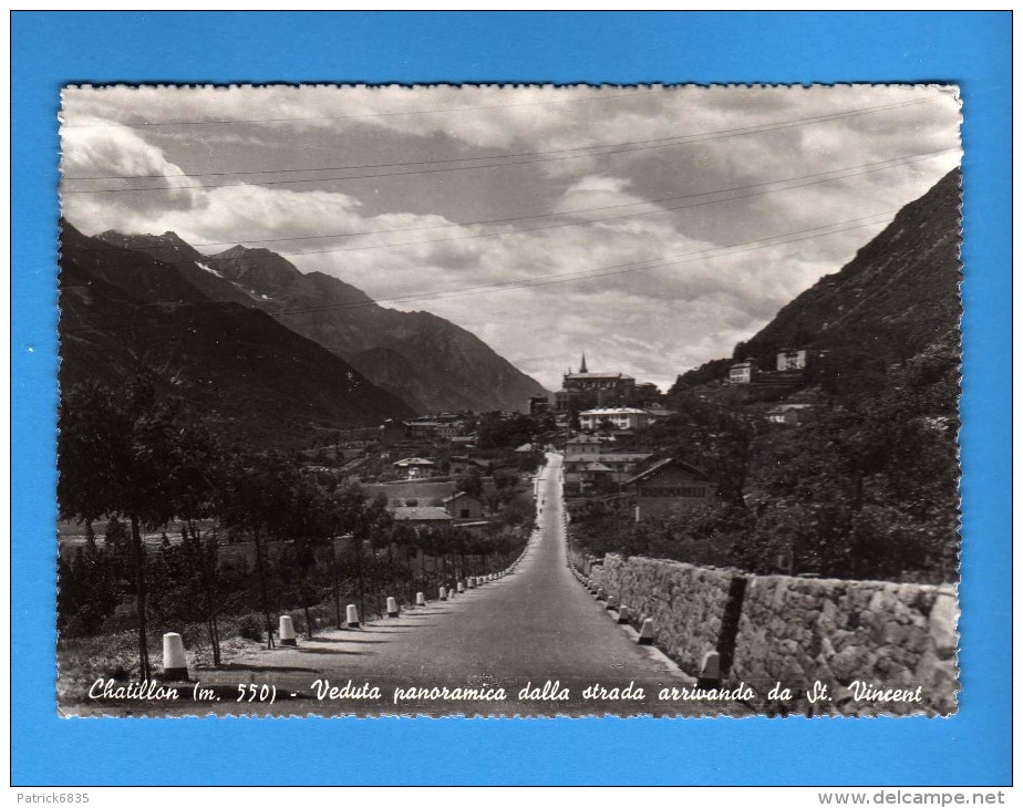 Valle D´Aosta -  Chatillon -  Veduta Panoramica Dalla Strada Arrivando Da St. Vincent.   Vedi Descrizione. - Altri & Non Classificati