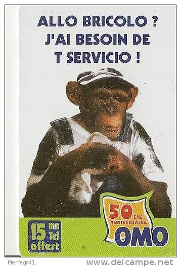 CARTE-CODECARTE-15MN OFFERT-OMO-SINGE-15/05/2003-GRATTE-T BE - Tickets FT