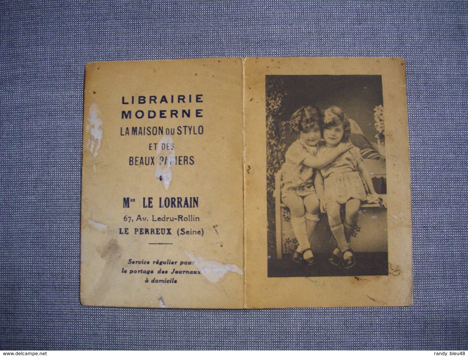 Petit Calendrier 1941  -  Librairie Moderne LE LORRAIN  -  LE PERREUX  -  94  -  Val De Marne - PUBLICITE - Petit Format : 1941-60