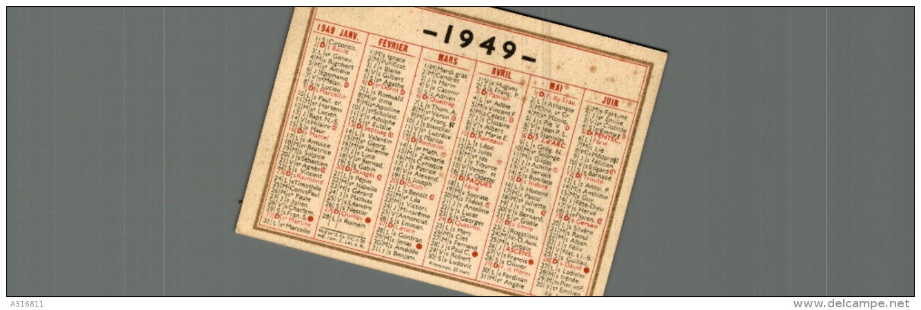 CALENDRIER  1949 - Petit Format : 1941-60