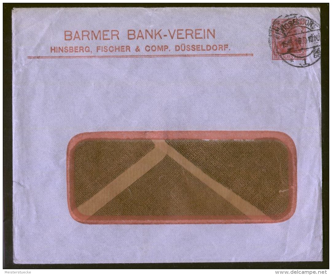 Dt. Reich - Privatganzsache / Umschlag - PU 27 B22 - BARMER BANK-VEREIN - Gelaufen DÜSSELDORF 15.08.1910 (?) - Sonstige & Ohne Zuordnung