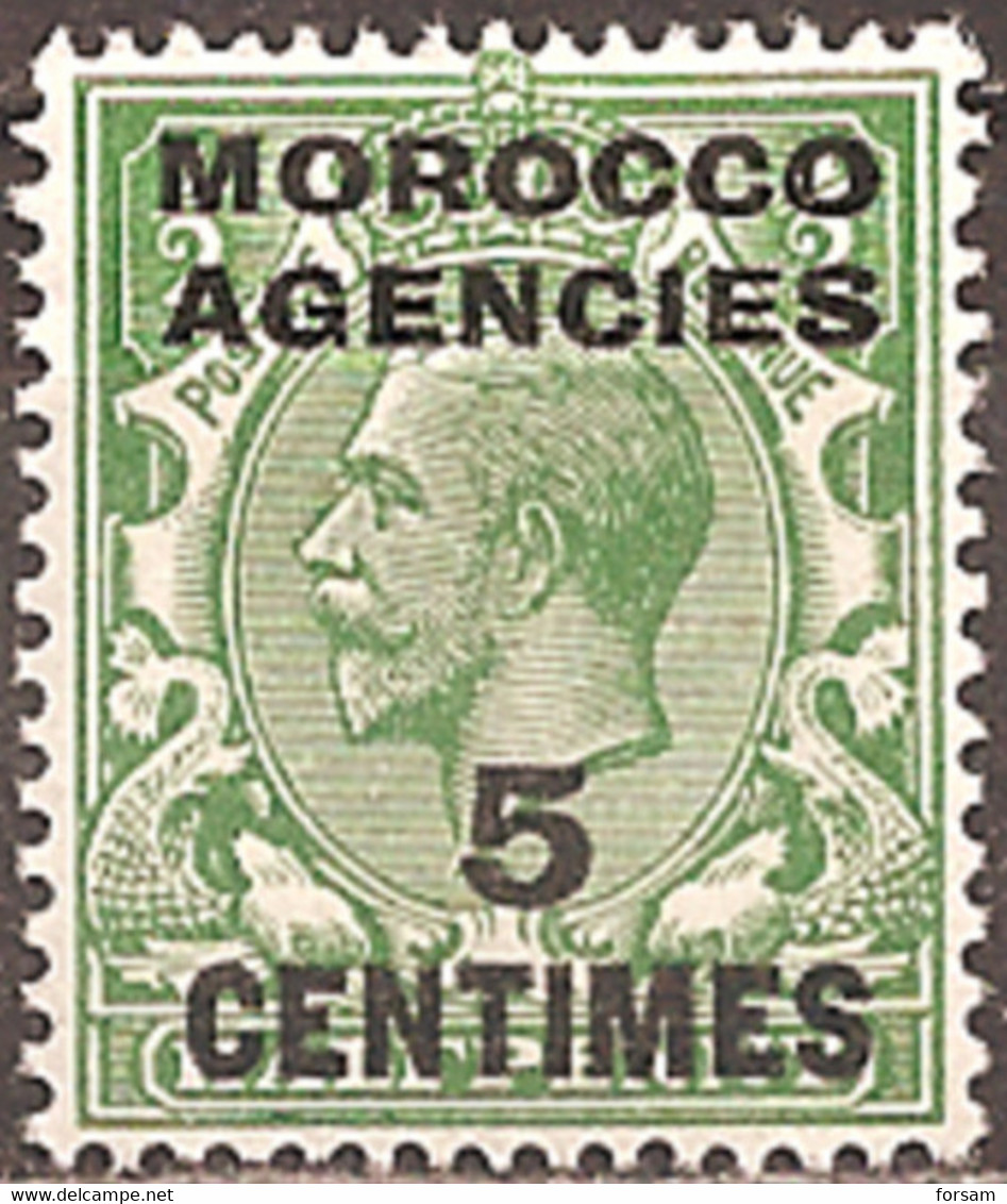 GREAT BRITAIN (MOROCCO AGENCIES)..1917..Michel # 202...MLH. - Morocco Agencies / Tangier (...-1958)