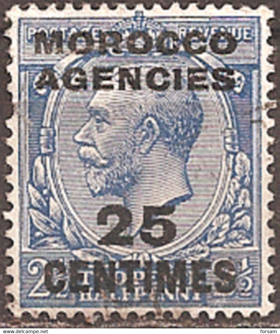 GREAT BRITAIN (MOROCCO AGENCIES)..1917..Michel # 205...used. - Morocco Agencies / Tangier (...-1958)