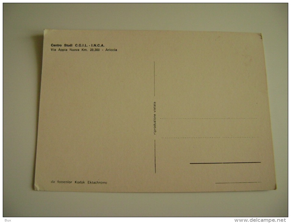 ARICCIA  (ROMA) - LAZIO  CENTRO STUDI E FORMAZIONE SINDACALE INCA-CGIL SINDACATO SINDACATI  NON VIAGGIATA - Sindacati