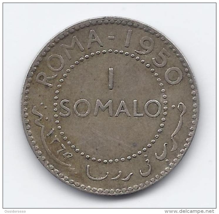 Somalia - AFIS 1 Somalo - 1950- Roma- Silver-BB - Somalia