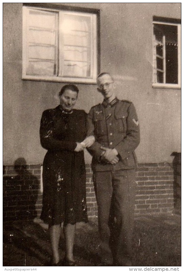 Photo Originale Guerre 1939-45 - Portrait D'une  Mère Et De Son Jeune Fils - Soldat Allemand - - Guerre, Militaire