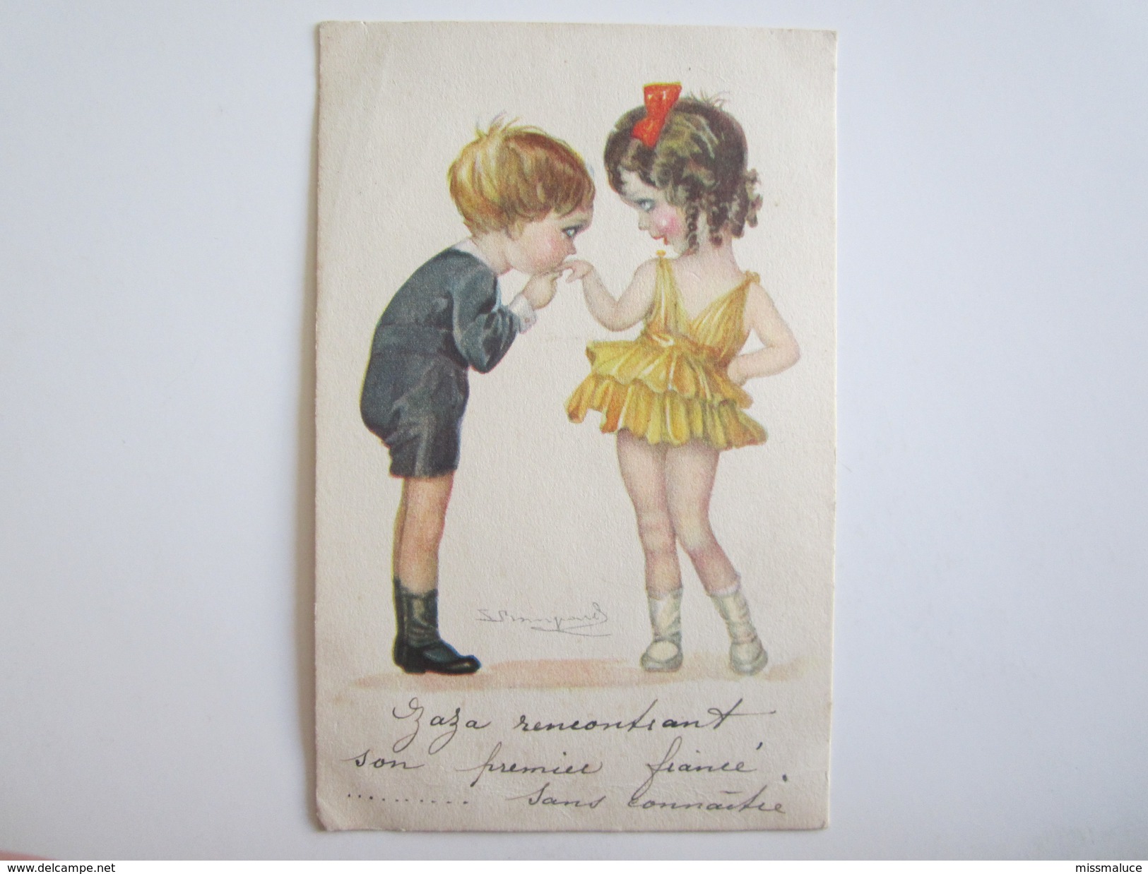 Illustrateur Illustrateur Fantaisie Enfant Le Baiser - Bompard, S.