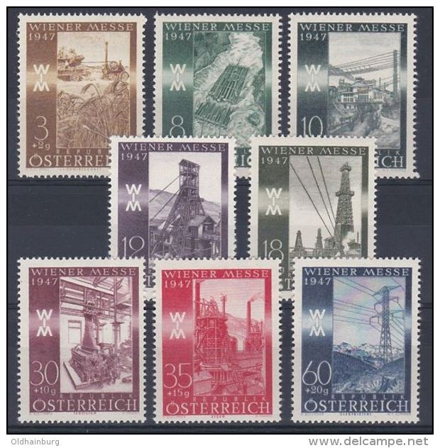 Österreich 1947: ANK 811- 818 ** Wiener Frühjahrsmesse, ANK 5.- € - Unused Stamps