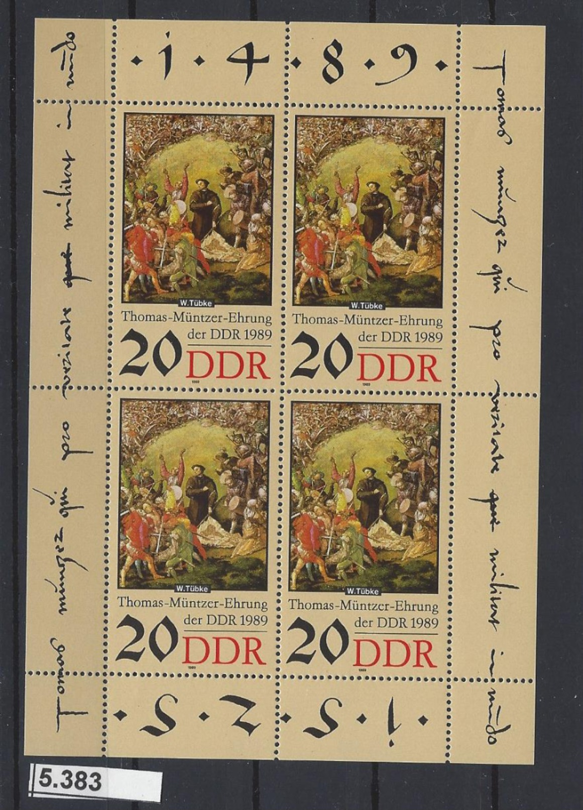 5383 ## DDR 1989  **/mint    Kl.-Bg  3271 - Sonstige & Ohne Zuordnung