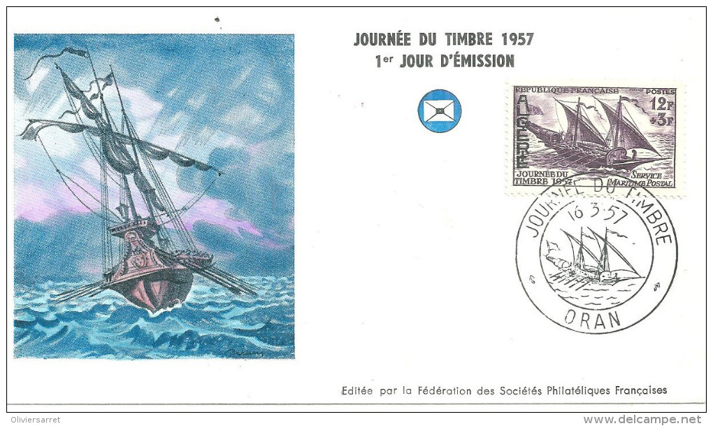 Algérie    1957 Oran Bateaux - Lettres & Documents