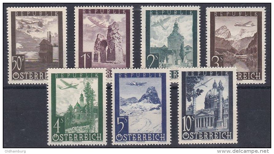 Österreich 1947: ANK 820- 826 ** Flugpostausgabe, ANK 14.- € - Nuevos