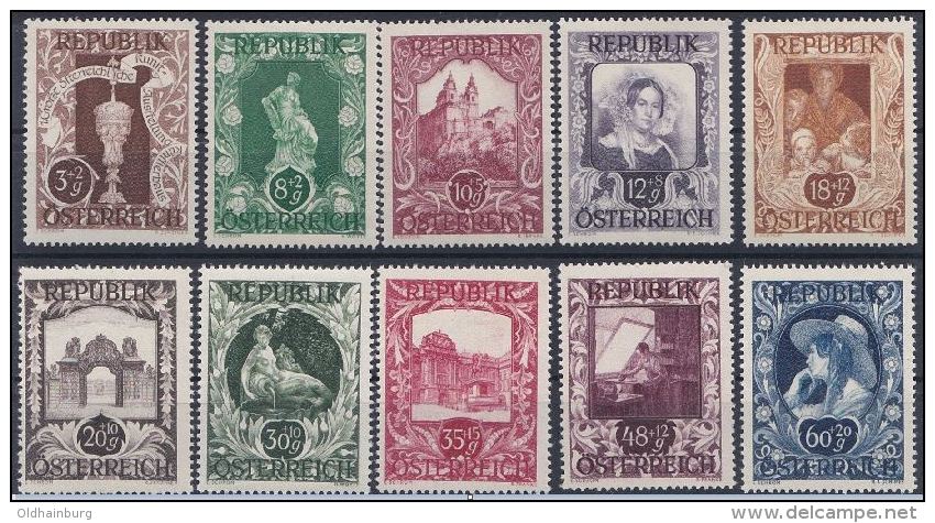 Österreich 1947: ANK 827- 836 ** Kunstausstellung Wiener Künstlerhaus, ANK 8.- € - Unused Stamps