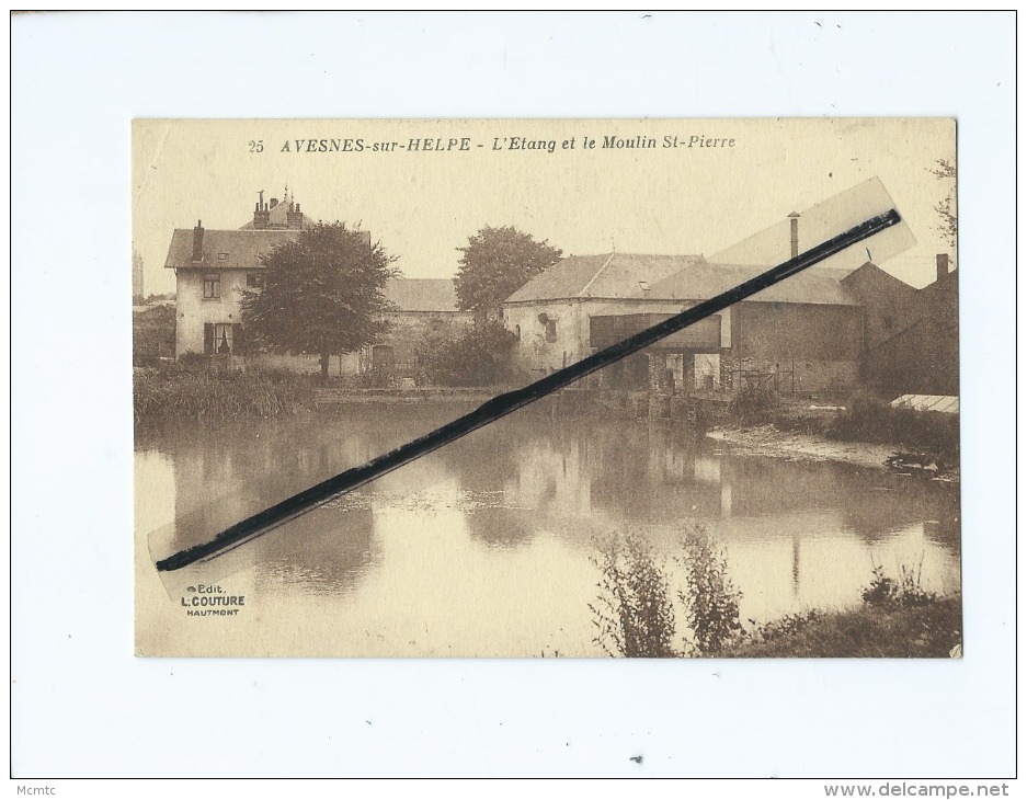 CPA  Rétrécit  -  Avesnes Sur Helpe  - L'étang Et Le Moulin St Pierre - Avesnes Sur Helpe