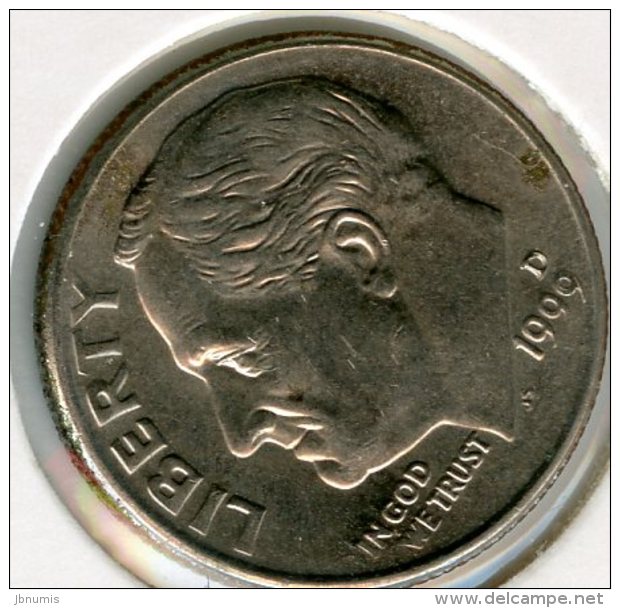 Etats-Unis USA 10 Cents Dime 1999 D KM 195a - 1946-...: Roosevelt