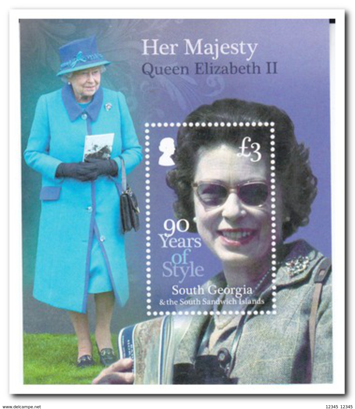 Zuid-Georgia 2016, Postfris MNH, Queen Elisabeth - Zuid-Georgia