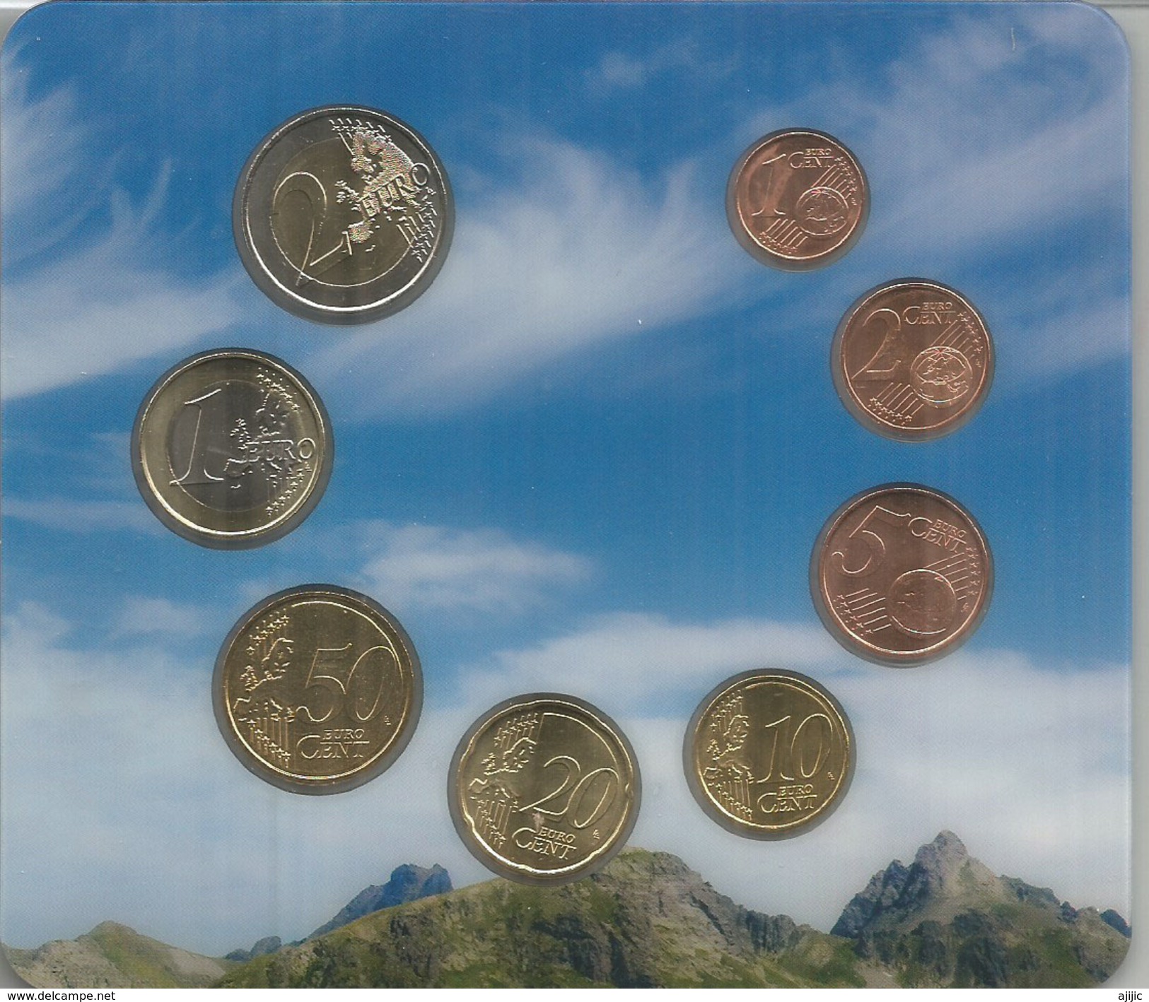 EURO COINS YEAR 2015, COMPLETE SET UNCIRCULATED, ORIGINAL PACKAGE, TIRAGE 40.000 EX.ONLY - Andorra