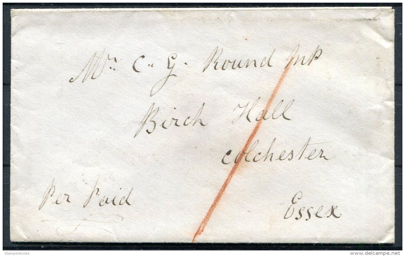1841 GB Paid Cover - Charles Gray Round MP 'Birch Hall' Colchester, Essex - Other & Unclassified