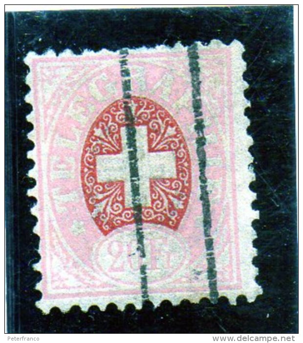 B - 1868 Svizzera - Croce Federale - Télégraphe