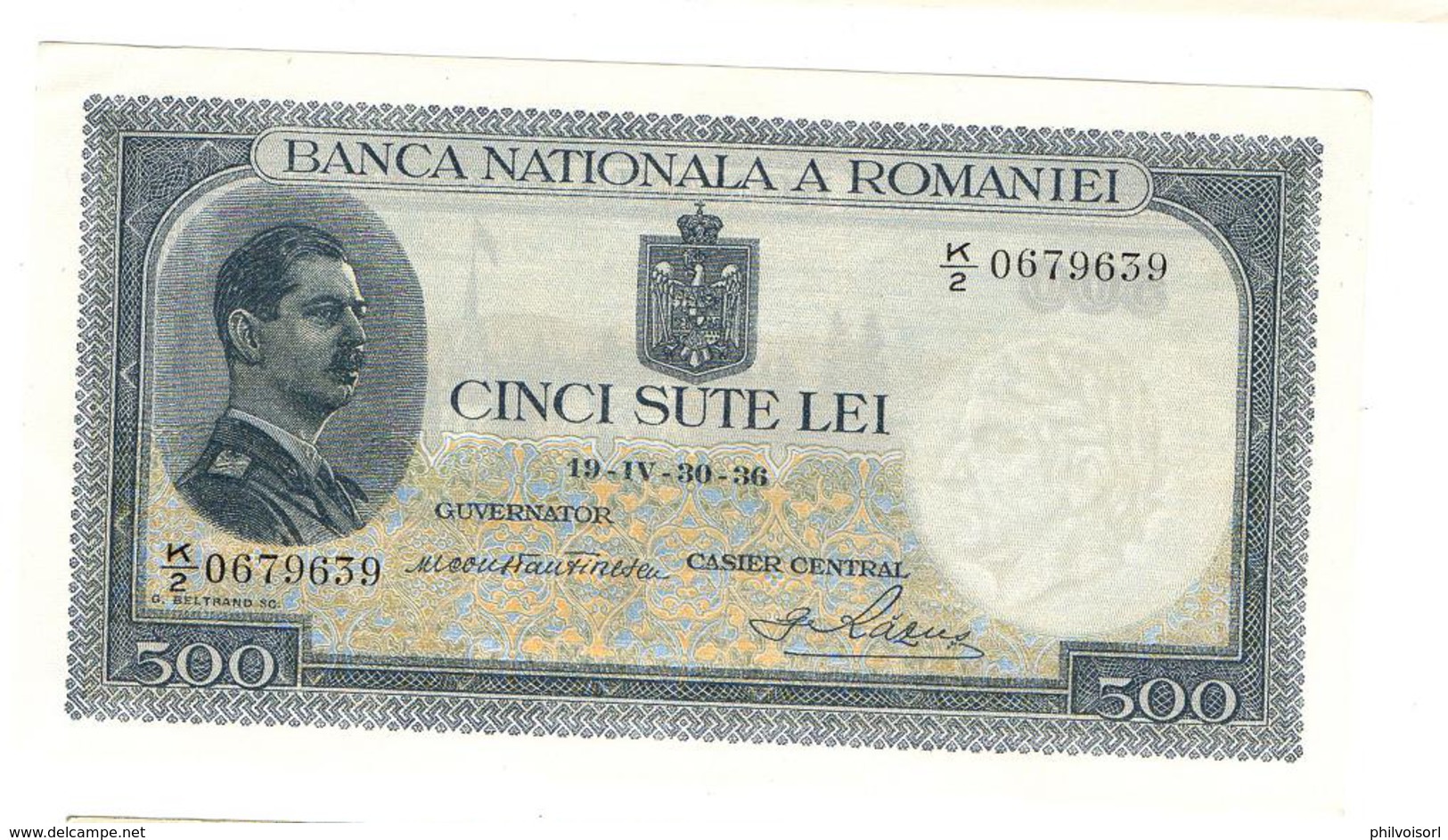 BILLET DE 500LEI 19/04/30-36  NEUF FOTO NON CONTRACTUELLE MAIS MEME ETAT - Roemenië