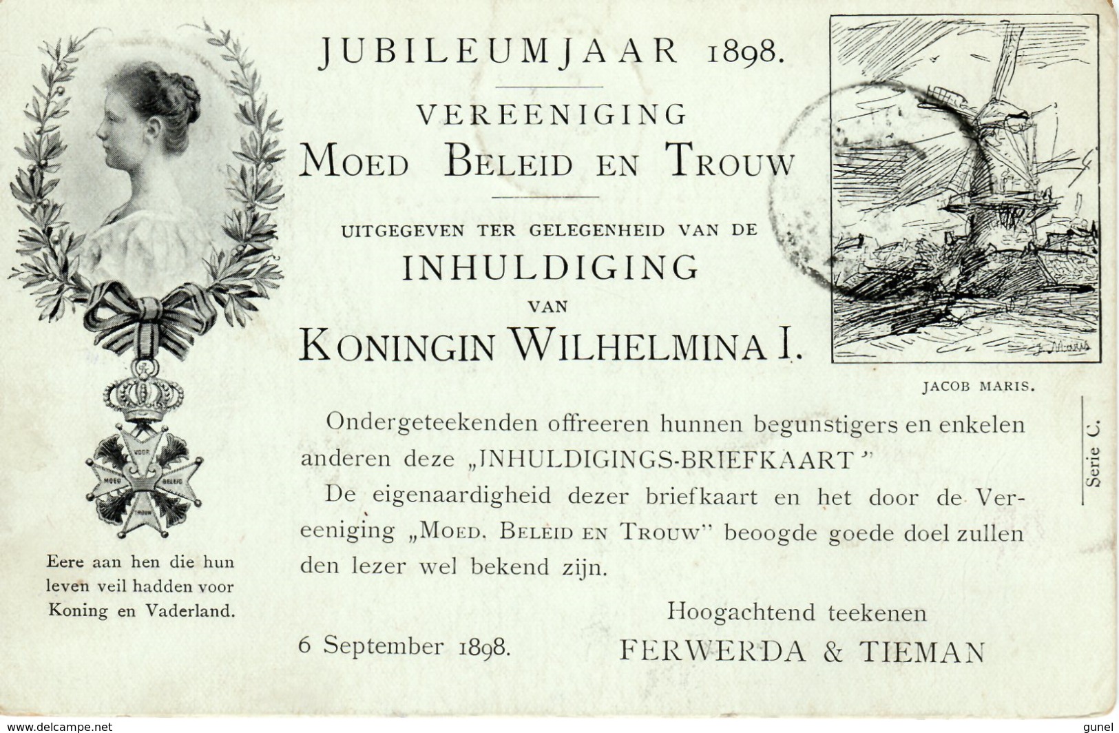 6 SEP 1898 Bk P33c  Jubileumkaart Van Amsterdam Via 's-Gravenhage Naar Zevenhuizen - Cartas & Documentos