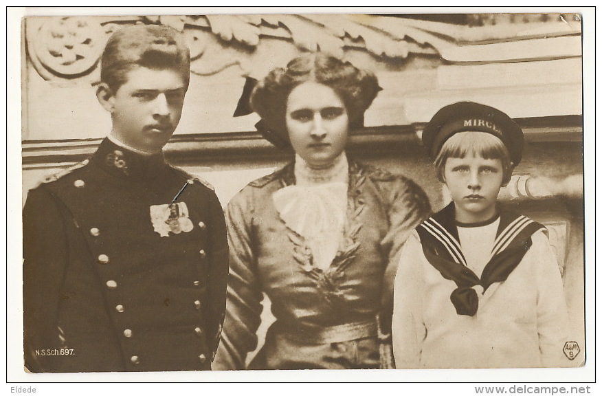 Bucarest 1919 Prince Carol Princess Marie And Prince Nicolas - Roumanie