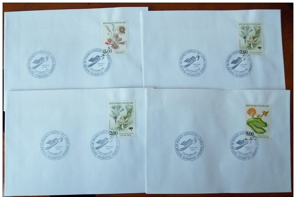 Lot De 10 Enveloppes Fleurs . Cachet Premier Jour . 1er Jour . 2 Scans - Sonstige & Ohne Zuordnung