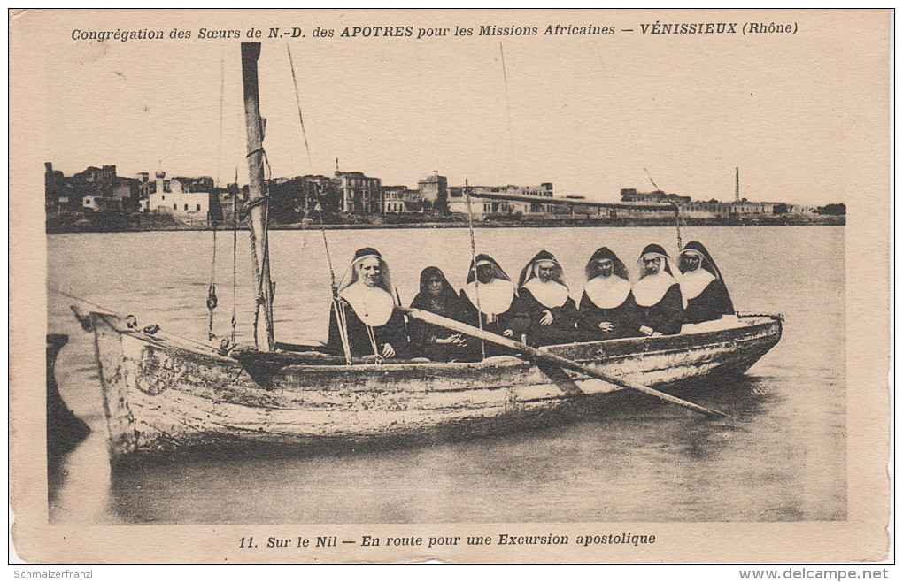 CPA - AK Soudan Sud Sudan ? Sur Nil Excursion Apostolique Soeurs N. D. Vénissieux Rhone Français Afrique Afrika Africa - Sudan