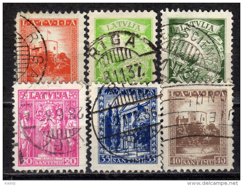 LETTLAND 1934 - MiNr: 232-237 Komplett  Used - Lettland