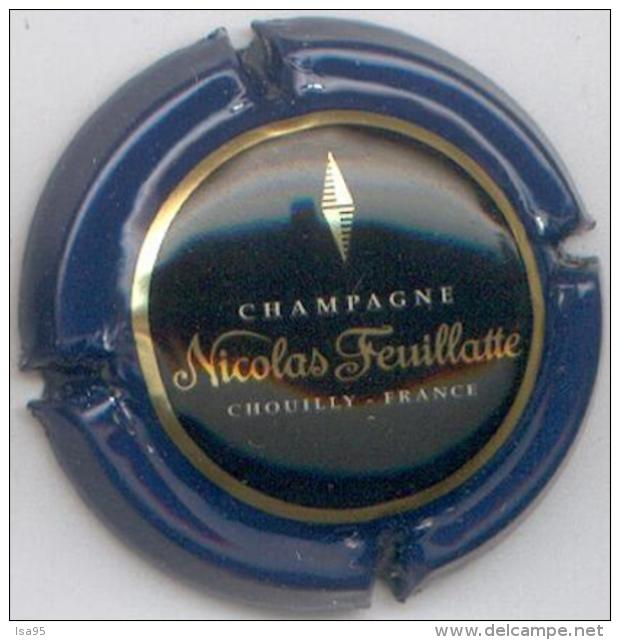 CAPSULE-CHAMPAGNE FEUILLATTE NICOLAS N°50 E Sous A Ctr. Bleu Centre Noir - Feuillate