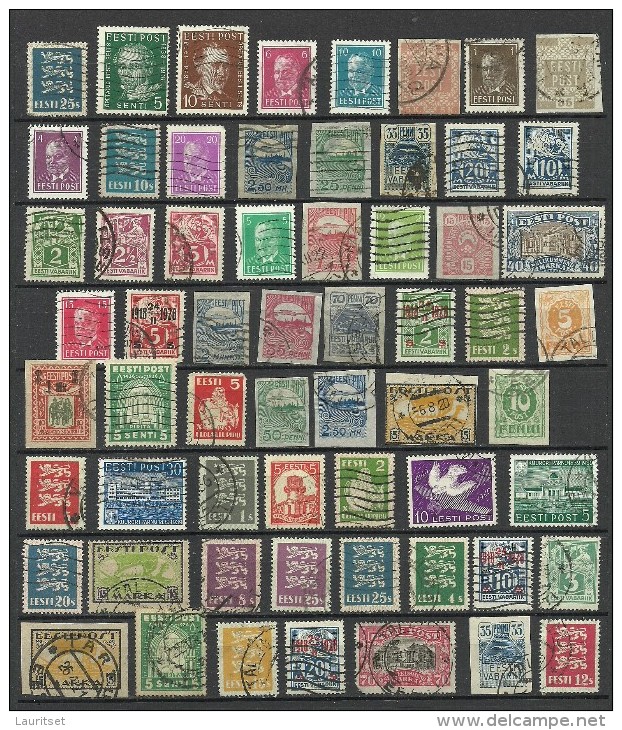 Estland Estonia 1918/1940, 61 Various Stamps/ 61 Verschiedene Marken O - Estonia