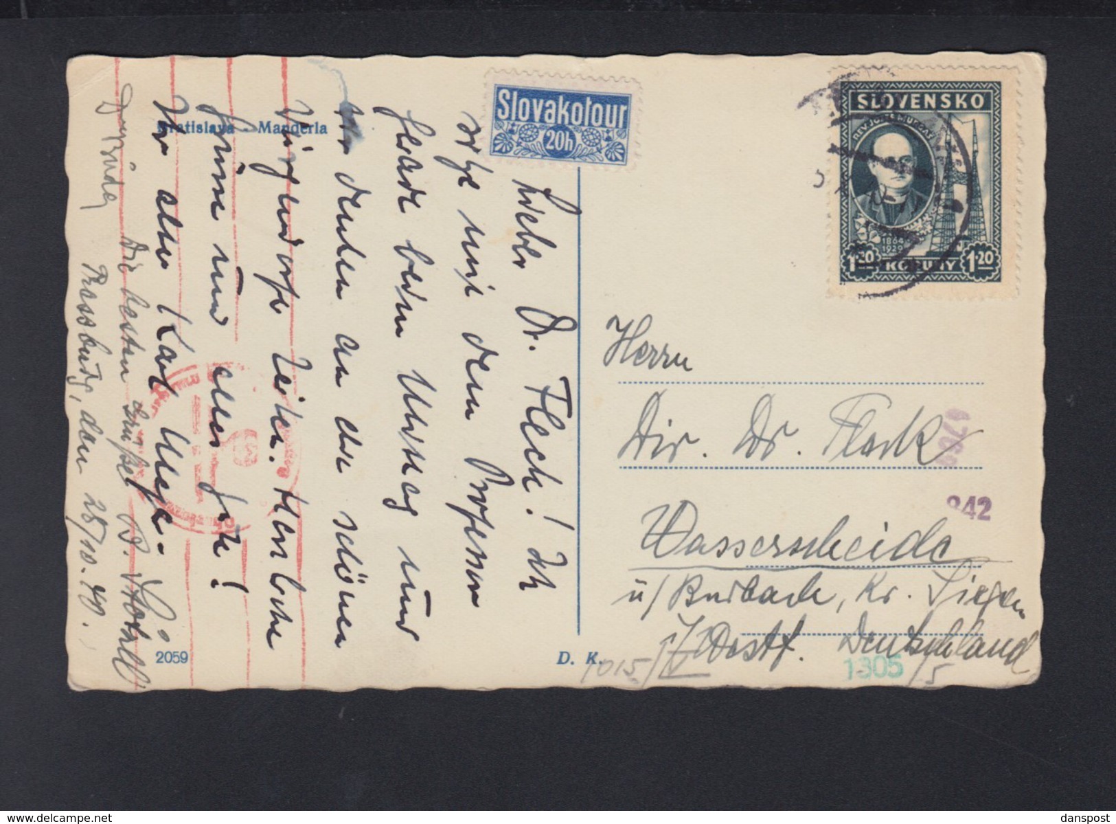 Slovakia PPC Bratislava 1940 To Germany - Lettres & Documents