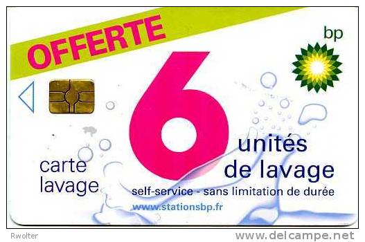 @+ Carte De Lavage BP - 6 UNITES (puce 1). - Car Wash Cards