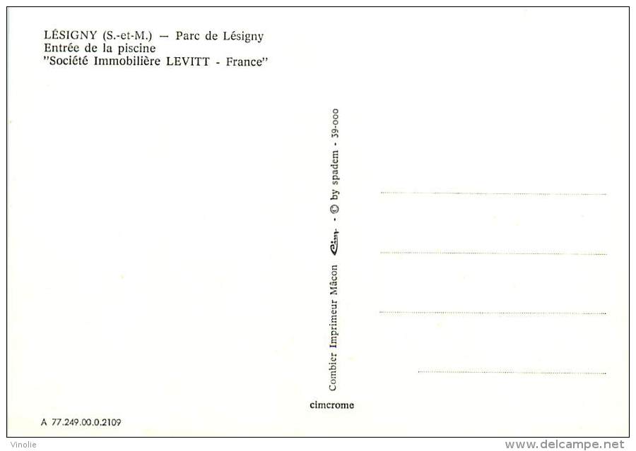 F-16 1653 :  LESIGNY  LE PARC ENTREE DE LA PISCINE - Lesigny