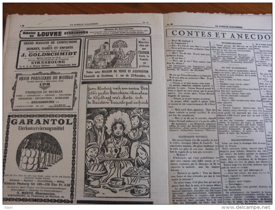 La Famille Alsacienne N°26 Donnerstag Den 20 Mai 1926 16 Pages 24 X 31 Cm  Bilingue BE - Tempo Libero & Collezioni