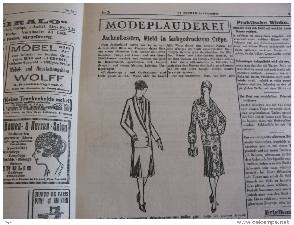 La Famille Alsacienne N°26 Donnerstag Den 20 Mai 1926 16 Pages 24 X 31 Cm  Bilingue BE - Ocio & Colecciones