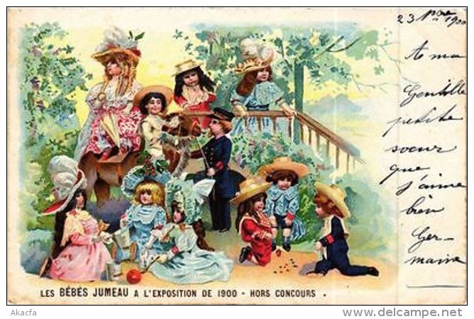 CPA PARIS EXPO 1900 - Les Bébés Jumeau Hors Concours (306390) - Other & Unclassified