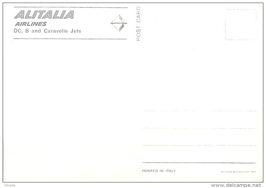 F-16 1684 :    ALITALIA AIRLINES DC 8 AND CARAVELLE JETS - 1946-....: Moderne