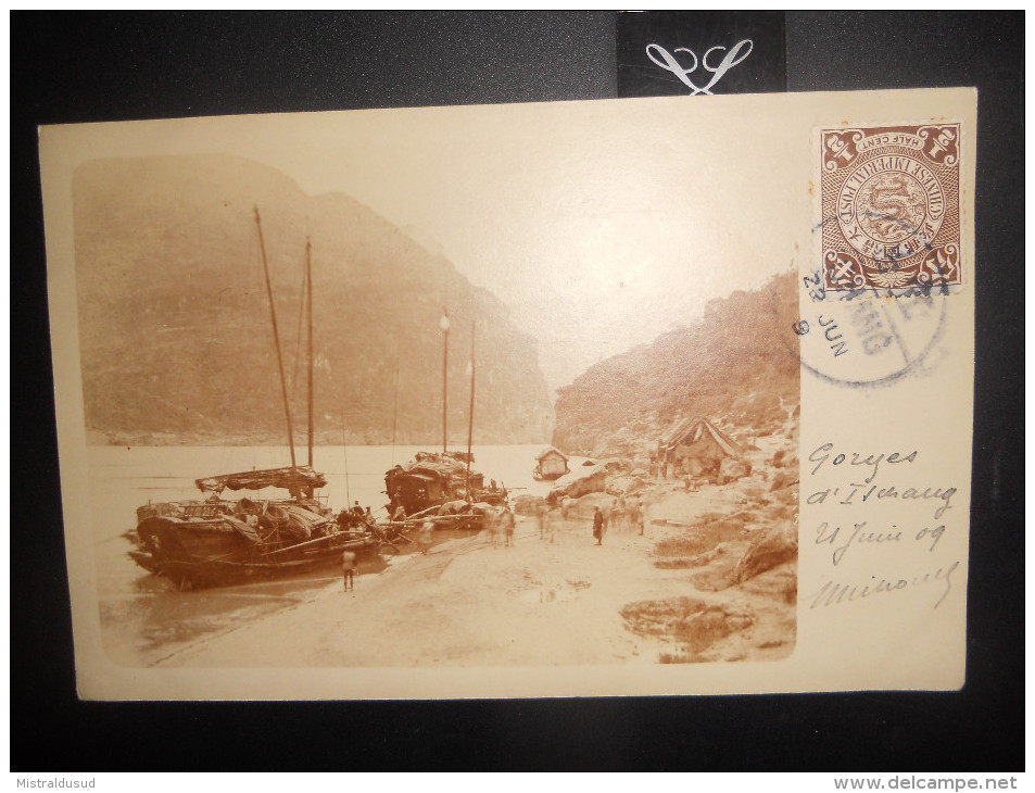 Chine , Carte D Isuang 1909 Pour Nice - Cartas & Documentos