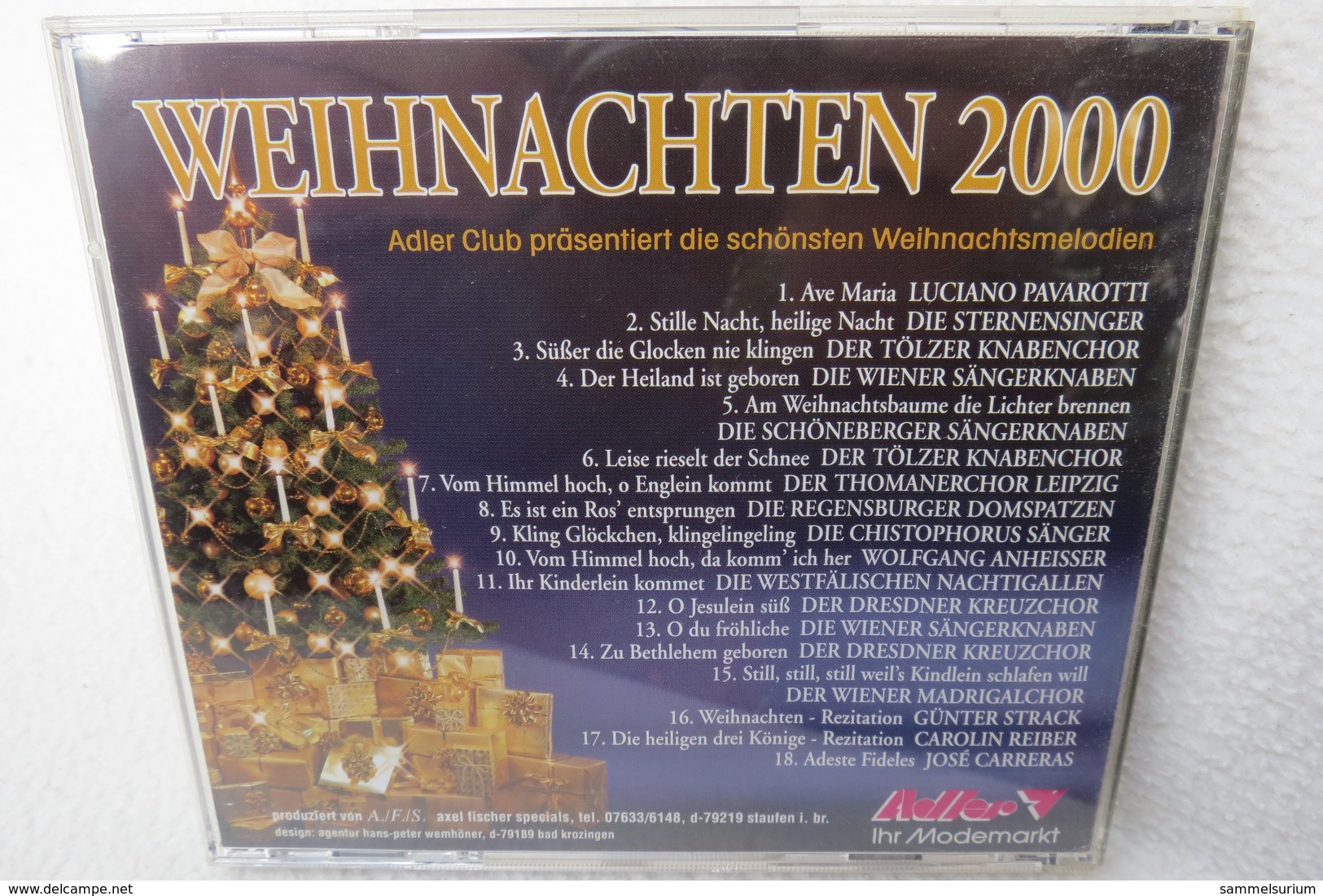 CD "Weihnachten 2000" Die Schönsten Weihnachtsmelodien - Weihnachtslieder