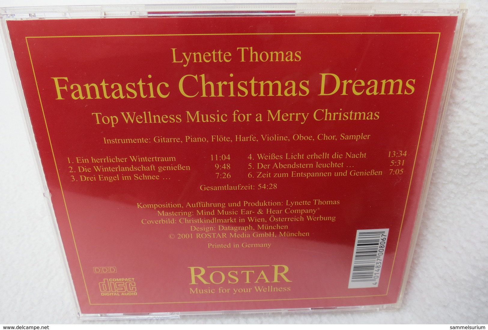 CD "Fantastic Christmas Dreams" Top Wellness Music For A Merry Christmas, Lynette Thomas - Weihnachtslieder