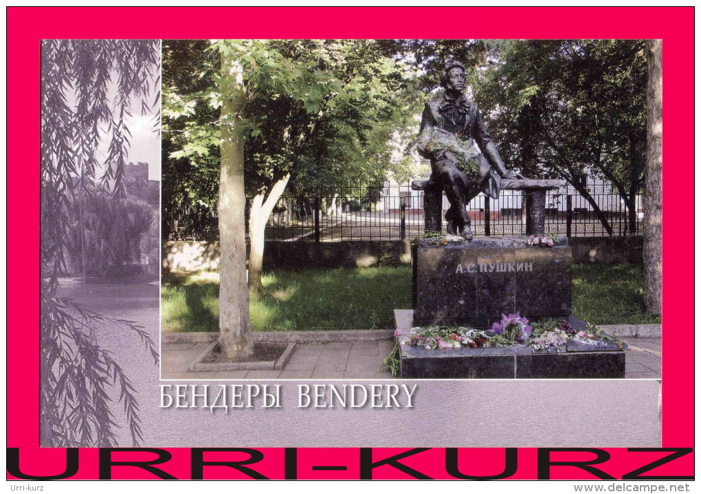 TRANSNISTRIA 2008 Bendery Russia Writer Poet Alexander Pushkin Monument Postcard Card Mint - Monuments