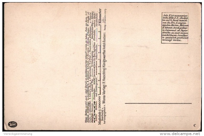 ! Alte Landkarten Ansichtskarte , Map, Wona Verlag, Nr. 829, Mit Görlitz, Seidenberg, Friedland, Lausitz - Landkarten