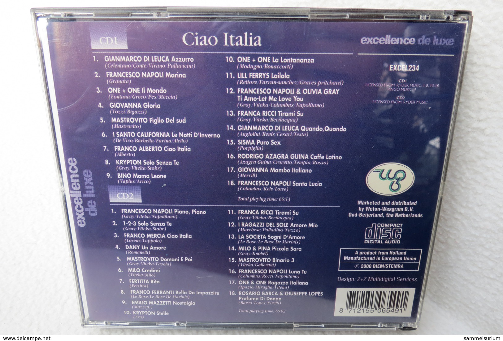 2 CDs "Ciao Italia" 36 Italo Hits - Autres - Musique Italienne