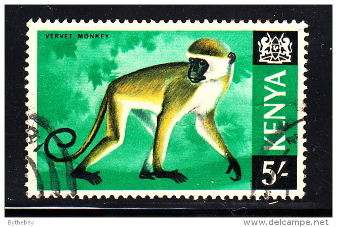 Kenya Used Scott #33 5sh Vervet Monkey - Kenia (1963-...)