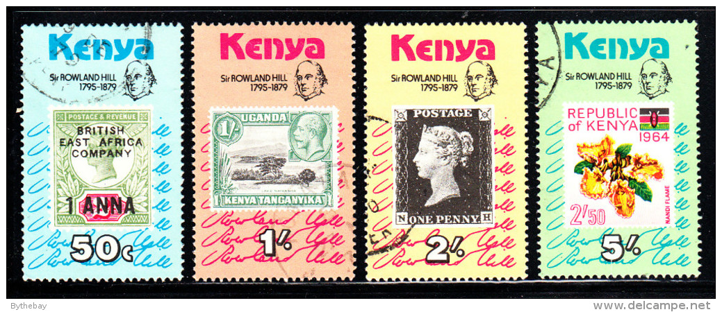 Kenya Used Scott #154-#157 Set Of 4 Sir Rowland Hill, Originator Of Penny Postage - Kenya (1963-...)