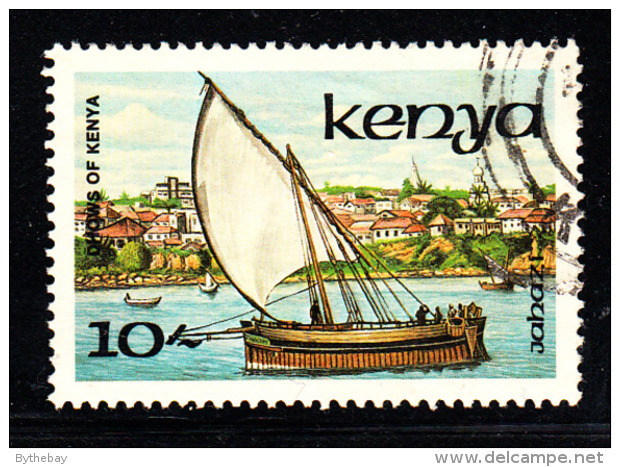 Kenya Used Scott #387 10sh Jahazi - Dhows Of Kenya - Kenya (1963-...)