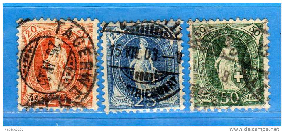 SUISSE ° -1900-1903 -  ZUM. 66E-73E-74E  / MI. 58YD-67D-69D .  2 Scan . Cat. Zum. 2016.   Vedi Descrizione - Used Stamps